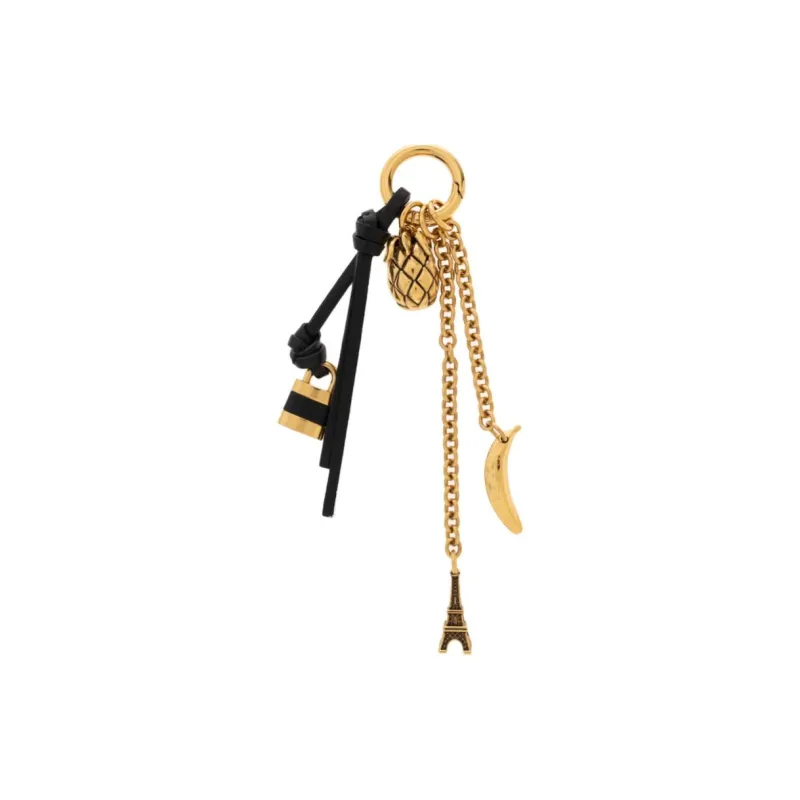 Chloe Brass, Leather Keychains Women's Gold-0