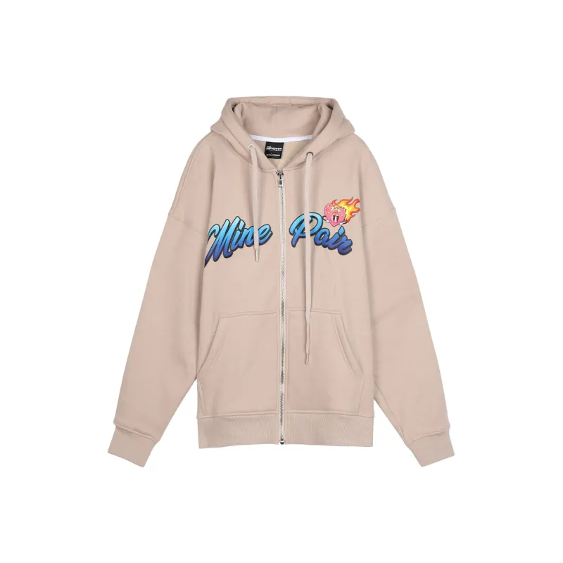 MINEPAIR Hooded Loose Fit Cardigan Sweatshirt Fall And Winter Unisex-8
