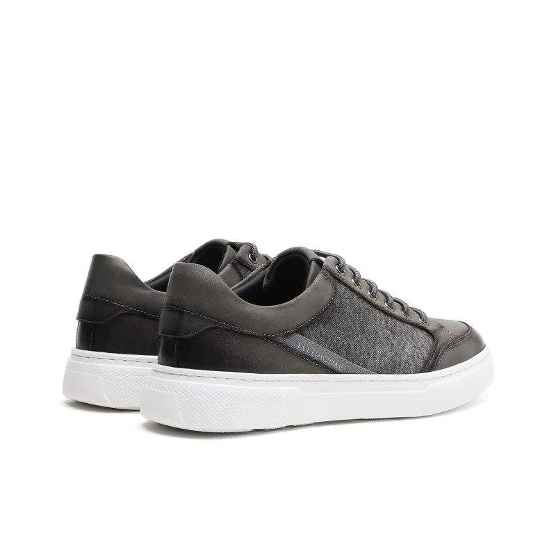 ELLE HOMME Low Top Skateboard Shoes Men's Gray-3