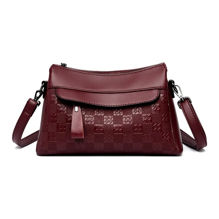 JIEXINI PU Crossbody Bag Shoulder Bag Women's Black/Burgundy/Coffee-2