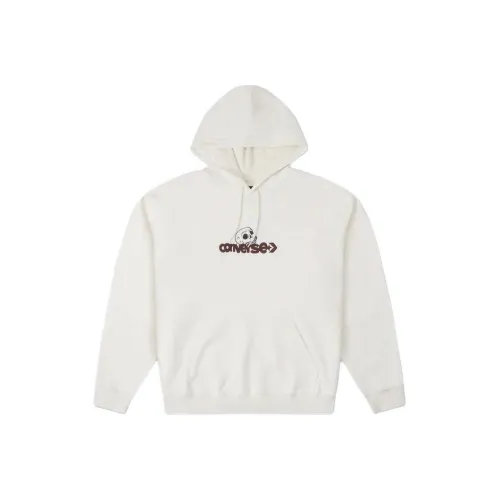 Converse Skull Hoodie Run tops Men's Milk White