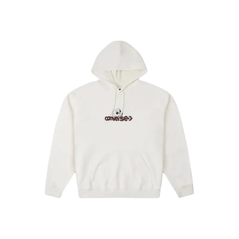 Converse Skull Hoodie Sweatshirt Men's Milk White-0