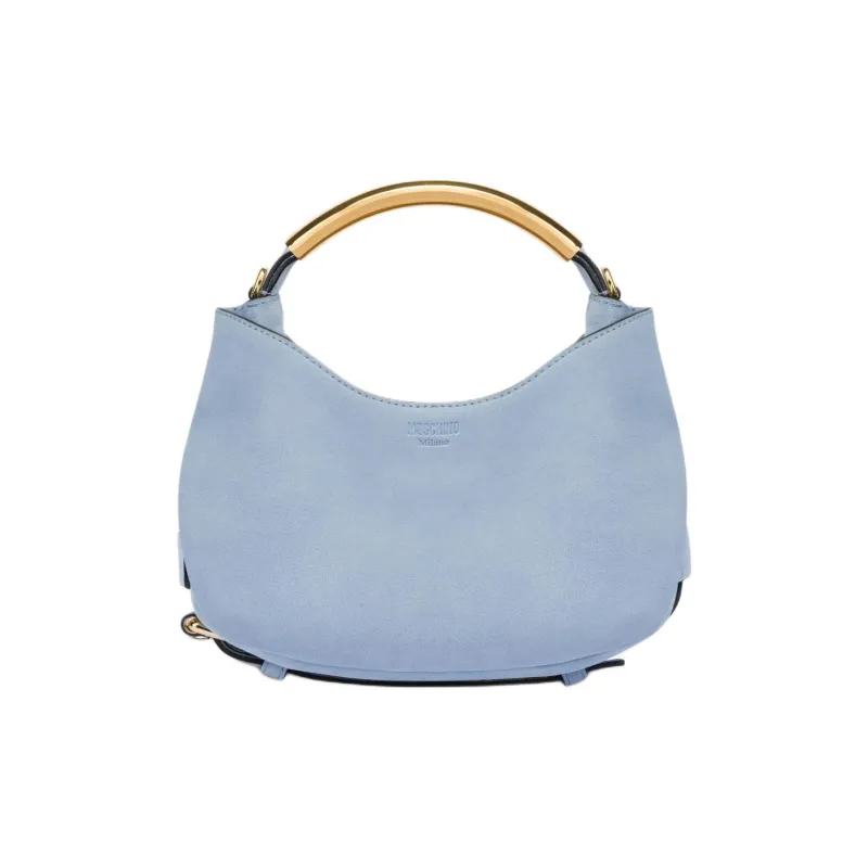 MOSCHINO Handle Me Logo Embossed Top Handle Bag-0