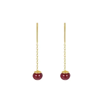 Happy Tide S 999 Fine Silver Drop Earrings Women's