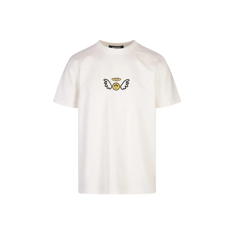 Barrow Logo flocked T shirt-0