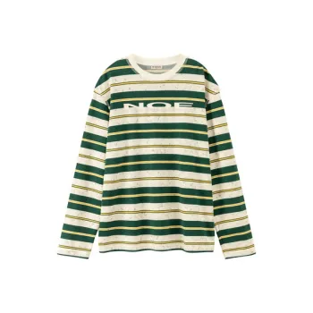 NO ONE ELSE T Shirt Unisex Green Stripes Pattern