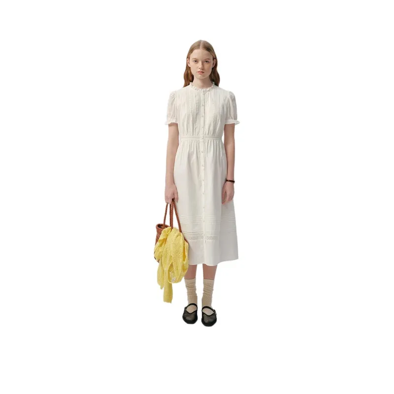 Teenie Weenie Short Sleeved Dress Women's White-2