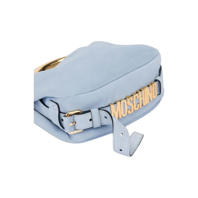 MOSCHINO Handle Me Logo Embossed Top Handle Bag-3