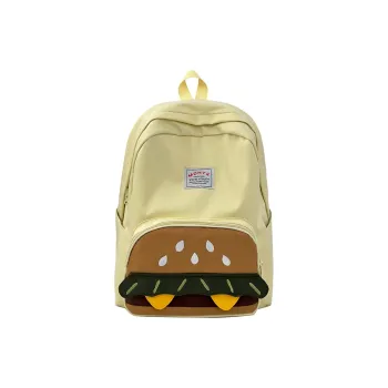 Deli Bear Nylon Backpack Unisex Yellow/White/Brown/Khaki