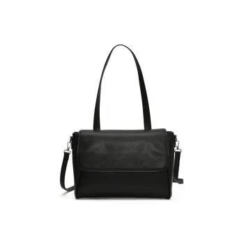 Morellybear PU Portable Crossbody Bag Shoulder Bag Regular Women's Ecru/Black