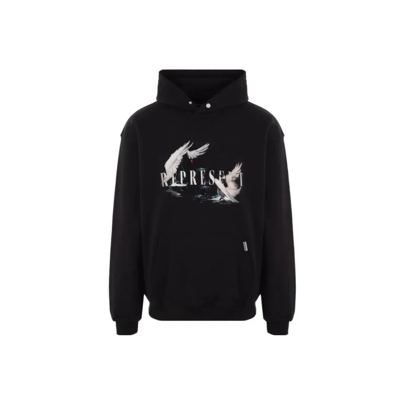 REPRESENT Logo print Cotton Hoodie-0