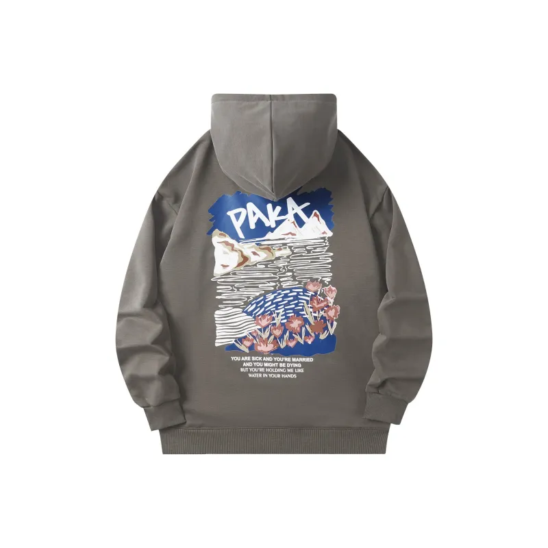 PAKA Hooded Loose Fit Sweatshirt Spring And Autumn Unisex-11