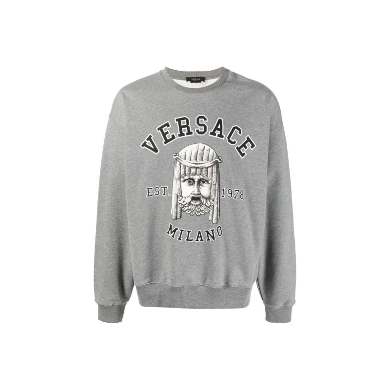 VERSACE Logo Printed Crewneck Sweatshirt-0