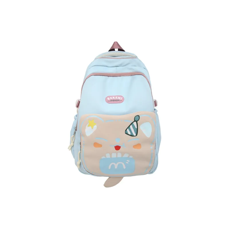 XIANGSU Nylon Backpack Unisex Purple/Blue/Black/Brown/White/Khaki-5