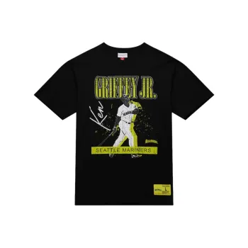 Mitchell & Ness Ken Griffey Jr. Seattle Mariners Neon Pop Player T Shirt Men's Black