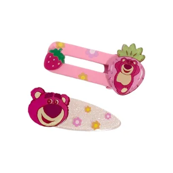 Disney Strawberry Bear Series Acrylic Hair Clips Women's