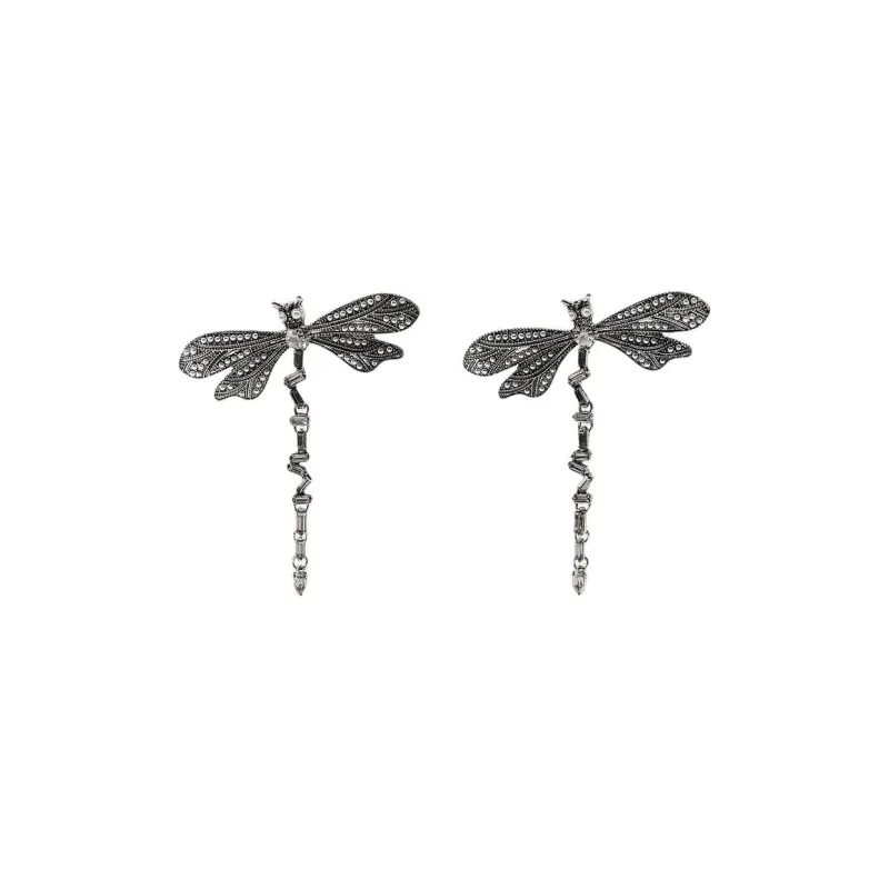 ZARA Metal Zinc Acrylic Plastic Steel Glass Earrings Women's Silver-1