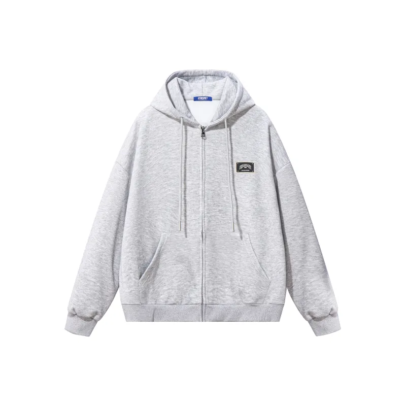 XINGJIZHE Loose Fit Hooded Coat Cardigan Sweatshirt Unisex-11