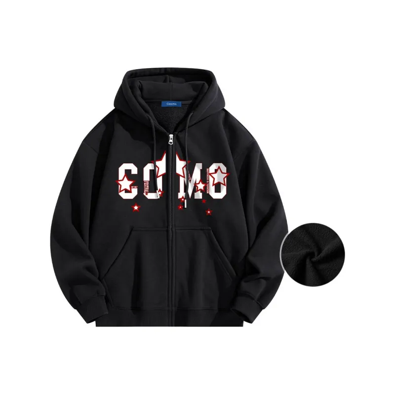 COMOWA Sweatshirt Unisex Black Red-0