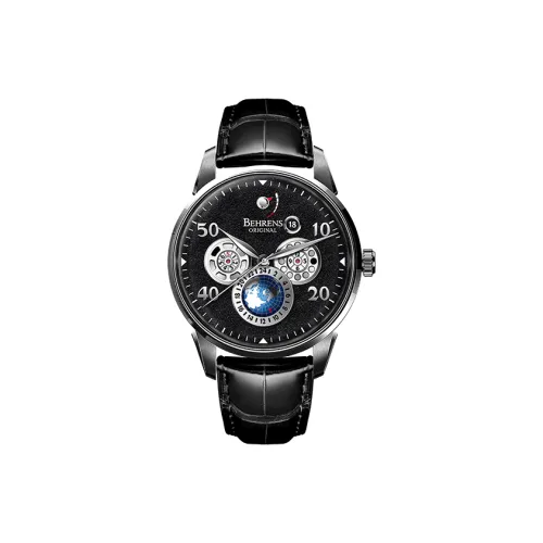 BEHRENS 메커니컬 무브먼트 남녀공용 스타 Trek 컬렉션 중국 시계 42mm*13.6mm*23mm 블랙