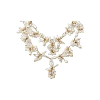 ZARA Artificial Pearl Necklaces Women's Gold