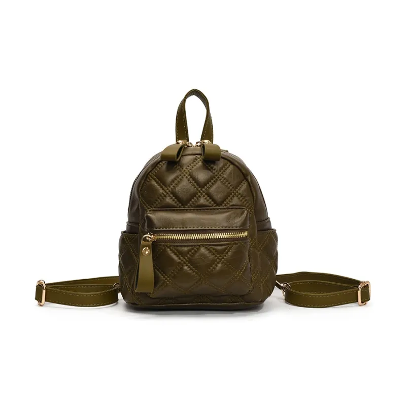LUVISTRUE PU Backpack Women's Black/Fuchsia/Coffee/Green-18