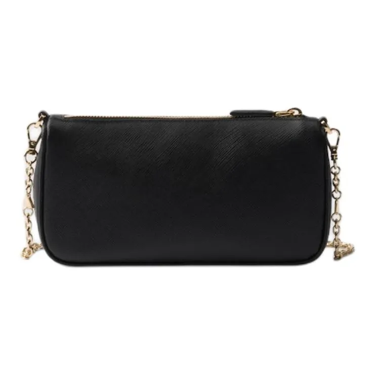 PRADA Saffiano Calfskin Shoulder Bag Mini Women's Black-2