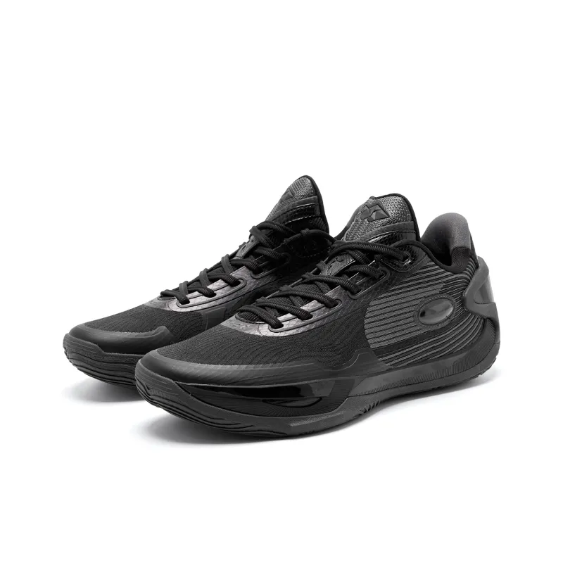 QIAODAN Poisonous Fangs RISE Basketball Shoes Men Low Top Black/Iron Gray-2