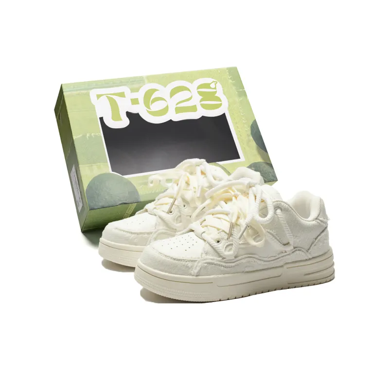 T628 Vintage Puffy Shoes Wear resistant, Lightweight, Breathable, And Non slip. Low Top Skateboard Shoes Unisex-47