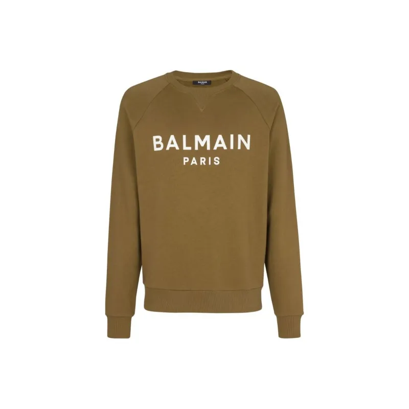 BALMAIN Logo Print Crewneck Sweatshirt-0