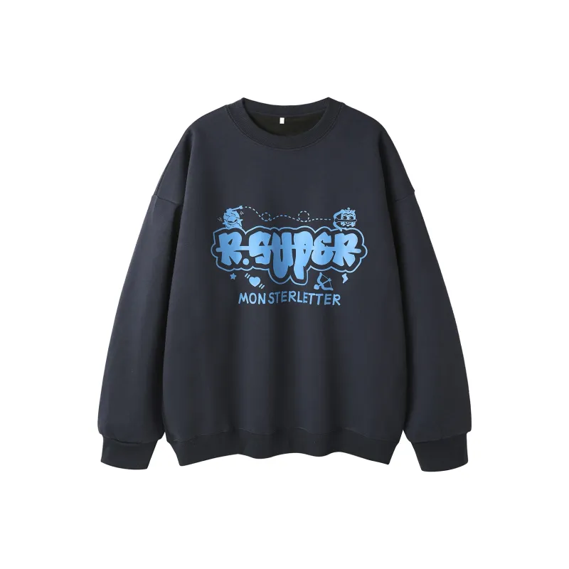 R.super R.super X Monster Letter Co branded Series Sweatshirt Unisex-18