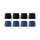 8 Pack (Black 4+Royal Blue 4)