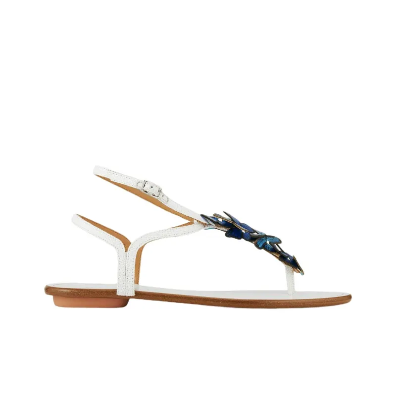 AQUAZZURA Papillon Strap Sandals Women's White-1