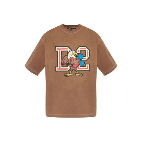 DSQUARED 2 D2 Logo Printed Crewneck T Shirt