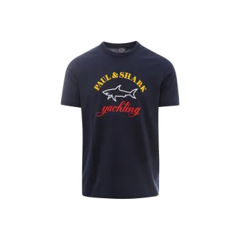 Paul & Shark Logo Printed Crewneck T Shirt