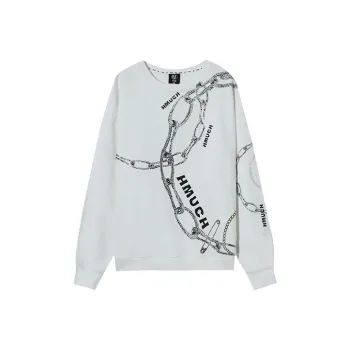 TCH Sweatshirts Unisex White With Silver Logo
