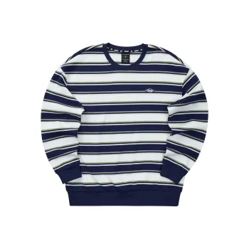 Skechers Colorful Sweatshirts Unisex Navy Blue White Mixed Color Stripes 03UB