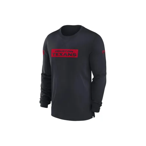 nike rankings Red Texans Sideline Player Team Issue Men's nike rankings Dri FIT Long Sleeve Top