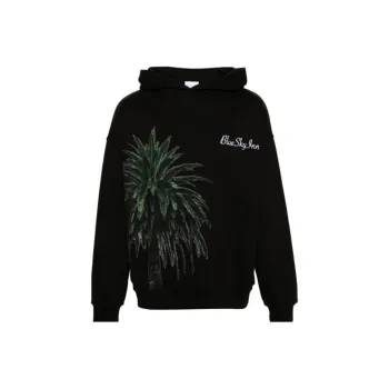 Blue Sky Inn Palm Tree print Cotton Hoodie