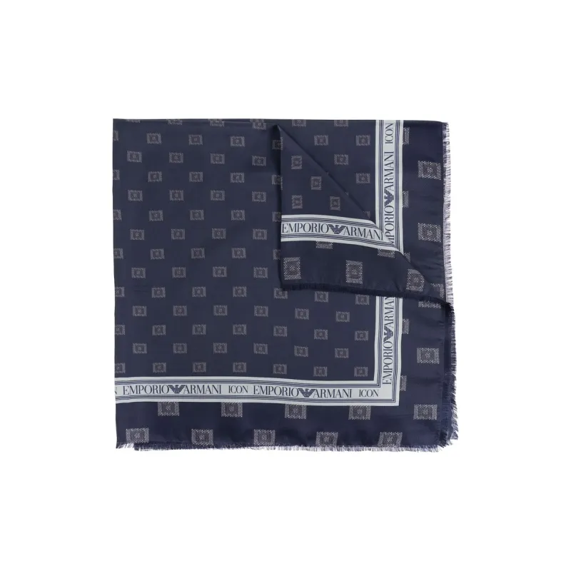 EMPORIO ARMANI Monogram pattern Scarf-0