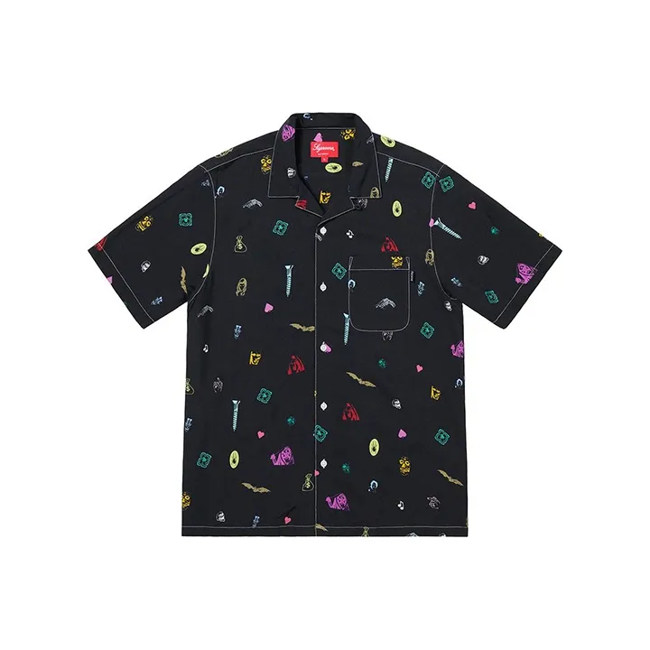 Supreme Deep Space Rayon S/S Shirt-0