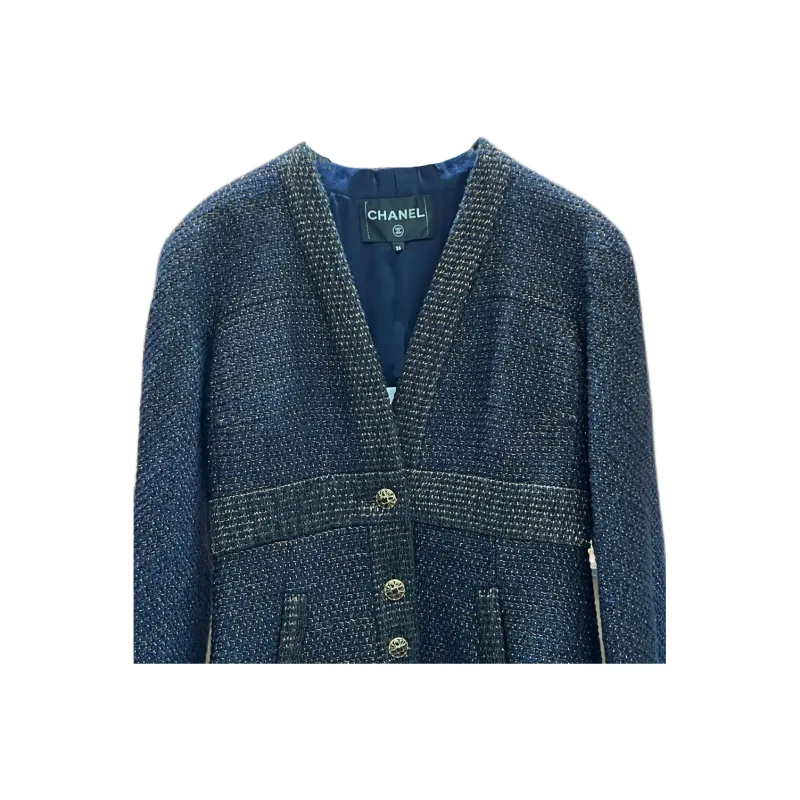 CHANEL Egypt Collection Jackets Coats Women's Blue Gold-2