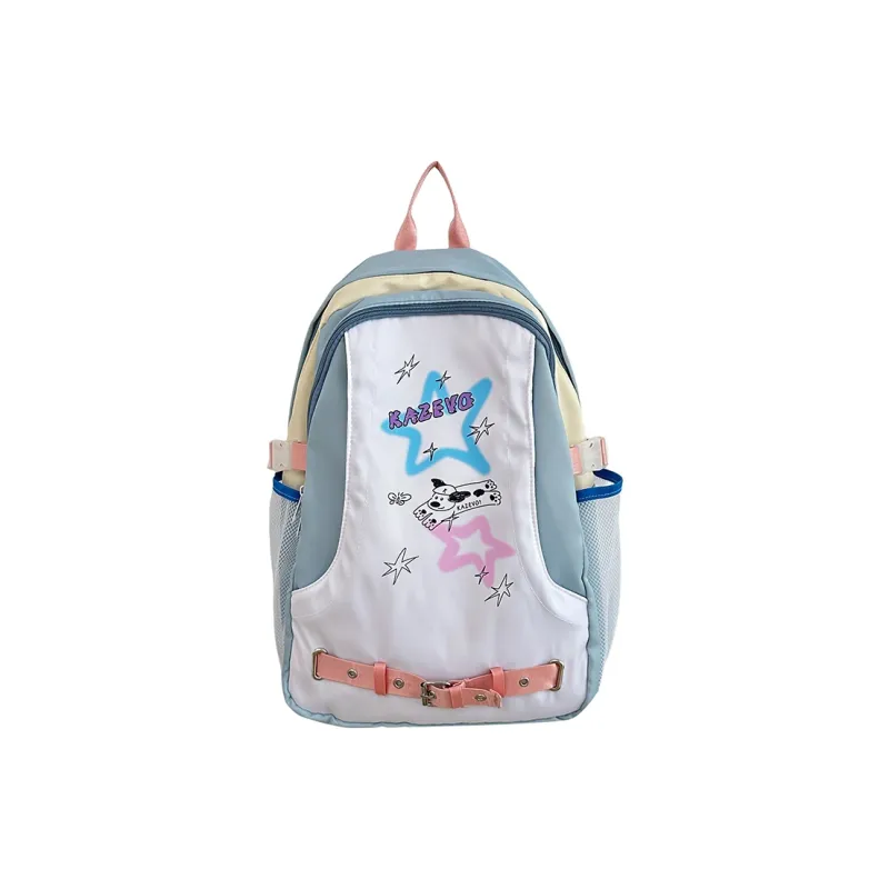 XIANGSU Nylon Backpack Women's Pink/Blue-6
