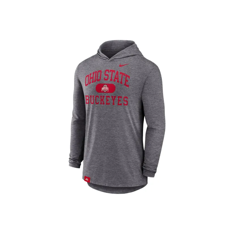 Nike Ohio State Buckeyes Blitz Men's Nike Dri-FIT College Long-Sleeve Hooded T-Shirt-0