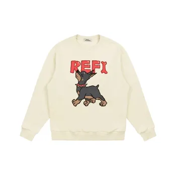 EMPTY REFERENCE Doberman Series Sweatshirt Unisex Ecru