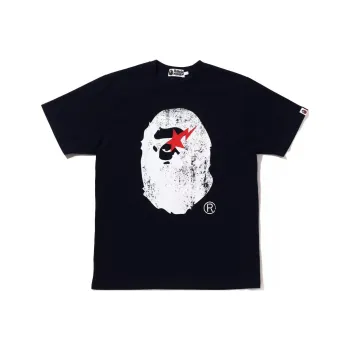 A BATHING APE Head Bapesta Indigo Tee