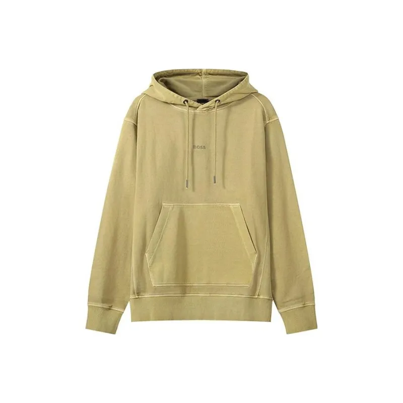 HUGO BOSS Sweatshirt Men's Dark Yellow Green-0