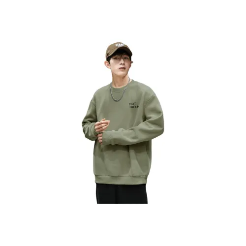 Tonlion Sweatshirt Men's Gray Tea Green