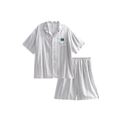Same Language Pajama Set Men's Light Purple Gray
