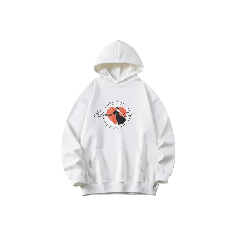 Hepburn Cat Sweatshirts Unisex-0